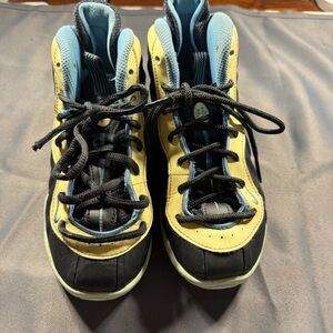 Nike Little Posite One GS Black Multi Color Foamposite Youth Sz 12.5 C